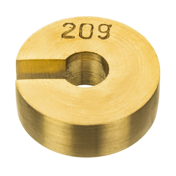 Slotted Weight, 20g - Brass - Spare or Extra Parts for Slotted Masses Sets - Eisco Labs