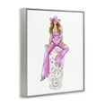 thumbnail image 3 of Stupell Industries Pink Cowgirl & Disco Balls People Painting Gray Framed Art Print Wall Art, 16 x 20, 3 of 8