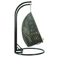 thumbnail image 5 of LeisureMod 2 Person Wicker Egg Chair Outdoor Indoor Bedroom Patio Hanging Lounge Swing Hammock Chairs with Black Stand and UV Resistant Cushions (Beige), 5 of 5