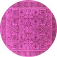 thumbnail image 1 of Ahgly Company Indoor Round Oriental Pink Traditional Area Rugs, 6' Round, 1 of 4