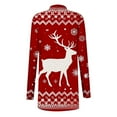 thumbnail image 3 of GERsome Christmas Cardigans Womens Open Front Cardigans Casual Long Sleeve Lightweight Fall Outwear Loose Fit Xmas Holiday Tops (S-5XL), 3 of 4