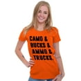 thumbnail image 3 of Camo Bucks Trucks Cute Hunter Son Womens Slim Fit Graphic Tee Brisco Brands X, 3 of 5