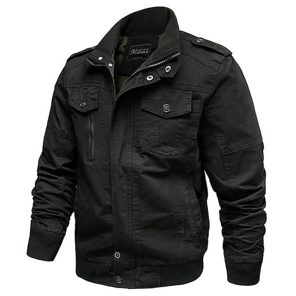 TFixol Chaquetas de algodón para hombre Chaquetas militares