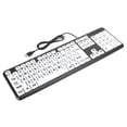 thumbnail image 2 of Large Print Wired Keyboard High Contrast Wired Keyboard Lightweight Oversized Print Letters USB Keyboard with 104 Keys for Elderly Weak Sight Visually Impaired, 2 of 6