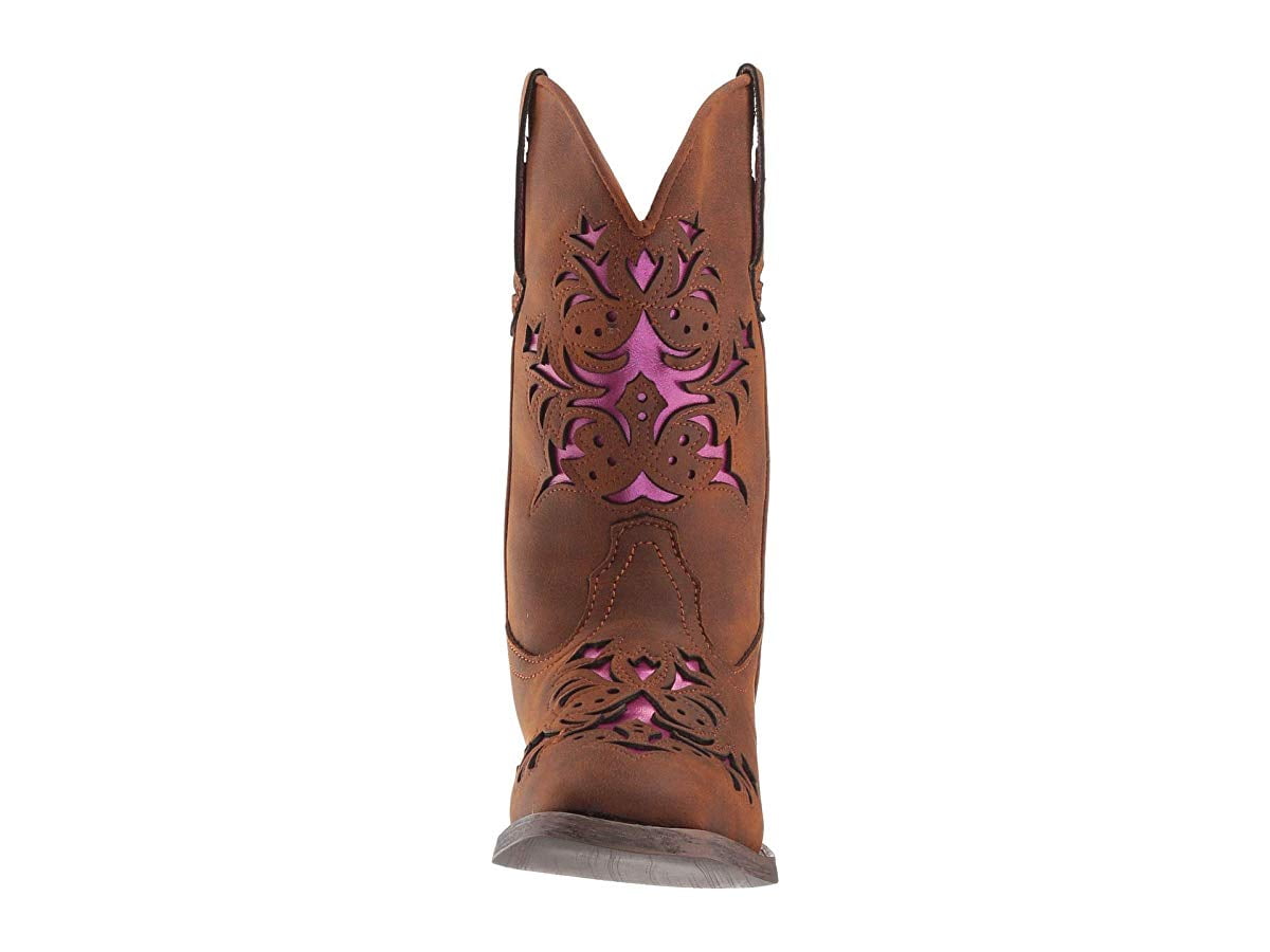 Schoenen Jongensschoenen Laarzen Vintage Child's Cowboy Boots Brown Leather 
