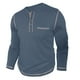 thumbnail image 5 of pstuiky camisetas de manga larga para hombre, Camiseta informal de manga larga con cuello redondo y bolsillos abotonados para hombre, color liso, transpirable camisetas de hombre m, 5 of 7