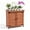 Coffee, variant on Outdoor Potting Bench with Metal Work Top - Waterproof Garden Storage Cabinet, Wooden Tool Station Shed for Backyard, Patio, Lawn Gardening