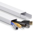 thumbnail image 1 of Cord Hider Wall for One Cord in Cord Covers for Wires on Wall Easy Install Cable Cover Wall Cable Raceway Hide Cords Cable Hider Cord Management Wall x Lin W.in H.in, 1 of 5
