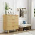thumbnail image 3 of PPorfamilia 5 Drawer Dresser for Bedroom, Boho Fluted Chest of Drawers for Nursery, Living Room, Entryway, Natural, 3 of 12