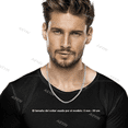 thumbnail image 4 of Collar Estilo Cubano Unisex De Acero Inoxidable Xtellar Plateado, 4 of 4