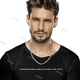 thumbnail image 4 of Collar Estilo Cubano Unisex De Acero Inoxidable Xtellar Plateado, 4 of 4