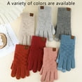 thumbnail image 5 of Guantes de invierno para mujer de punto trenzado para mensajes de texto con pantalla táctil y smartphone, 5 of 5