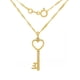 thumbnail image 3 of Cadena Gargantilla Llave Corazón Zirconias 2.5 cm Oro Sólido 14K amarillo 45 cm Casa del Anillo, 3 of 5