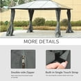 thumbnail image 5 of Outsunny 9.84' x 11.8' Gazebo Sidewall Set with Hooks/C-Rings, Gray, 5 of 10