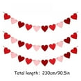 thumbnail image 3 of Valentine's Day Heart Garland Felt 2D Ornaments - 3 Pack, Red Pink Burgundy Hearts, Festive Decor For Home Party Wedding Anniversary - Walmart Exclusive, 3 of 4