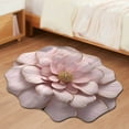 thumbnail image 3 of Bathroom Rugs 40x40cm Shaped Flower Diatom Pulp Carpet with QuickDrying and AntiSlip Features Area Rug Pink 40x40cm, 3 of 4