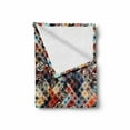 thumbnail image 2 of Modern Soft Flannel Fleece Throw Blanket, Geometric Retro Design Background with Paisley Spots Like Artwork Print, Cozy Plush for Indoor and Outdoor Use, 50" x 70", Multicolor, by Ambesonne, 2 of 6
