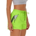 thumbnail image 6 of Lyrcatrment Women Gym Shorts Quick-Dry 2 In 1 Elastic High Waisted Drawstring 4 Pockets Summer Casual Lightweight Workout Athletic Short, 6 of 9