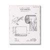 Stupell Industries Bathroom Toilet Paper Roll Vintage Blueprint Diagram , 16 x 20, Design by Kelly Donovan