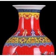 Red Peony Ancient Palace Vase