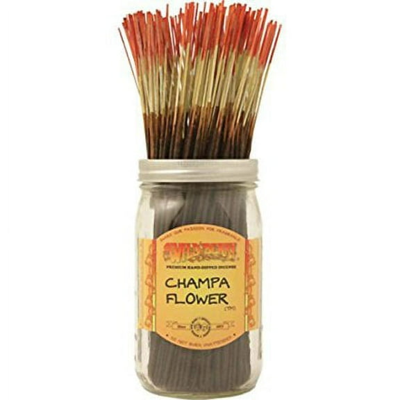 Wild Berry Champa Flower Incense Sticks, 100 Count Hand-Dipped Aromatic Incense
