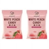 Soeos White Peach Hard Candy, 1 lb (16 oz), 2 Packs, total weight, 2 lb