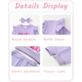thumbnail image 6 of Baby Girl Clothes 12 Months Girls First Birthday Outfit 1 Year Old Girl Birthday Long Sleeve Sweatshirt Top Pants Set for Baby Girl Gift Purple, 6 of 6