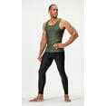 thumbnail image 4 of DEVOPS 3 Pack Men's Muscle Dry Fit Compression Tank Top (2X-Large, Black/Olive/Navy), 4 of 7