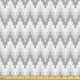 thumbnail image 1 of Grey Geometric Sofa Upholstery Fabric by the Yard, Style Ziggurat Inspired Pattern Pixel Motifs with Ombre Effect, Decorative Fabric for DIY & Home Accents, 3 Yards, Grey Pale Grey White by Ambesonne, 1 of 4