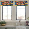 thumbnail image 4 of LALILO Kitchen Curtain Valance Colorful Psychedelic Rod Pocket Window Curtain 52"x 18" Set of 2, 4 of 6