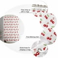 thumbnail image 5 of Shower Curtain Bathroom Set Cherry Farm Fruit Seamless Waterproof Fabric Shower Curtains with Grommets&Hooks Green Leaves Privacy Bath Curtain for Bathtub 72x84in, 5 of 7