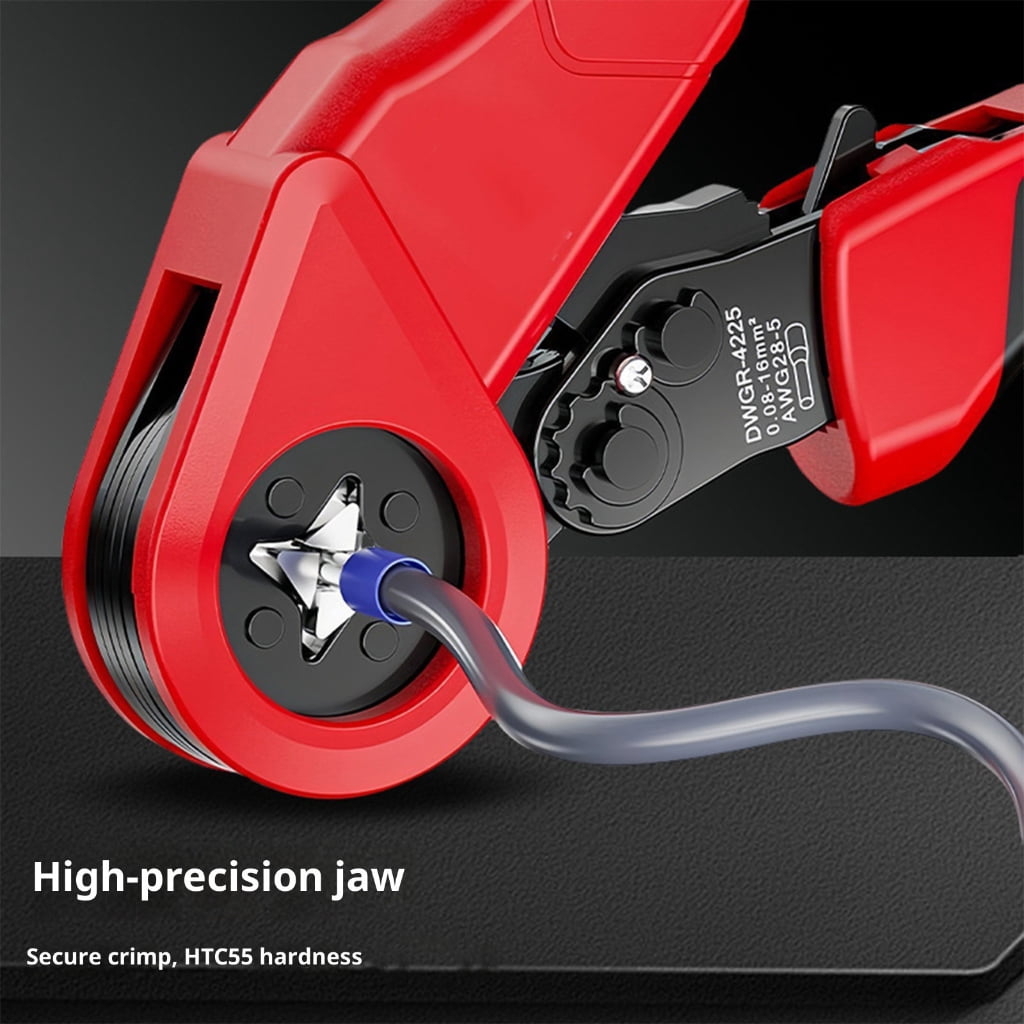 PatungKu Multipurpose Crimping Pliers Ferrule Sleeves Tubular Terminal Tool Adjustable Ratchet Wire Crimper Household Electrical