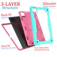 thumbnail image 6 of SOATUTO For T-Mobile Revvl Tab 5G Come With Tempered Glass Screen Protector Film Tablet Case with Kickstand / Shoulder Strap Kids Friendly Shell Fit for T-Mobile Revvl 10.36 inch - Green+Pink/2 Pcs, 6 of 6