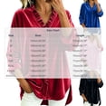 thumbnail image 4 of Lutiedan Plus Size Long Sleeve Shirts for Women Ruffle V Neck Work Blouses Dressy Casual Curved Hem Fall Tops S-5XL, 4 of 6