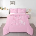 thumbnail image 2 of Erosebridal Princess Bowknot Comforter Sets Twin Size, Initial Letter R Comforters & Duvets, Princess Style Decor, Lightweight, 2 of 8