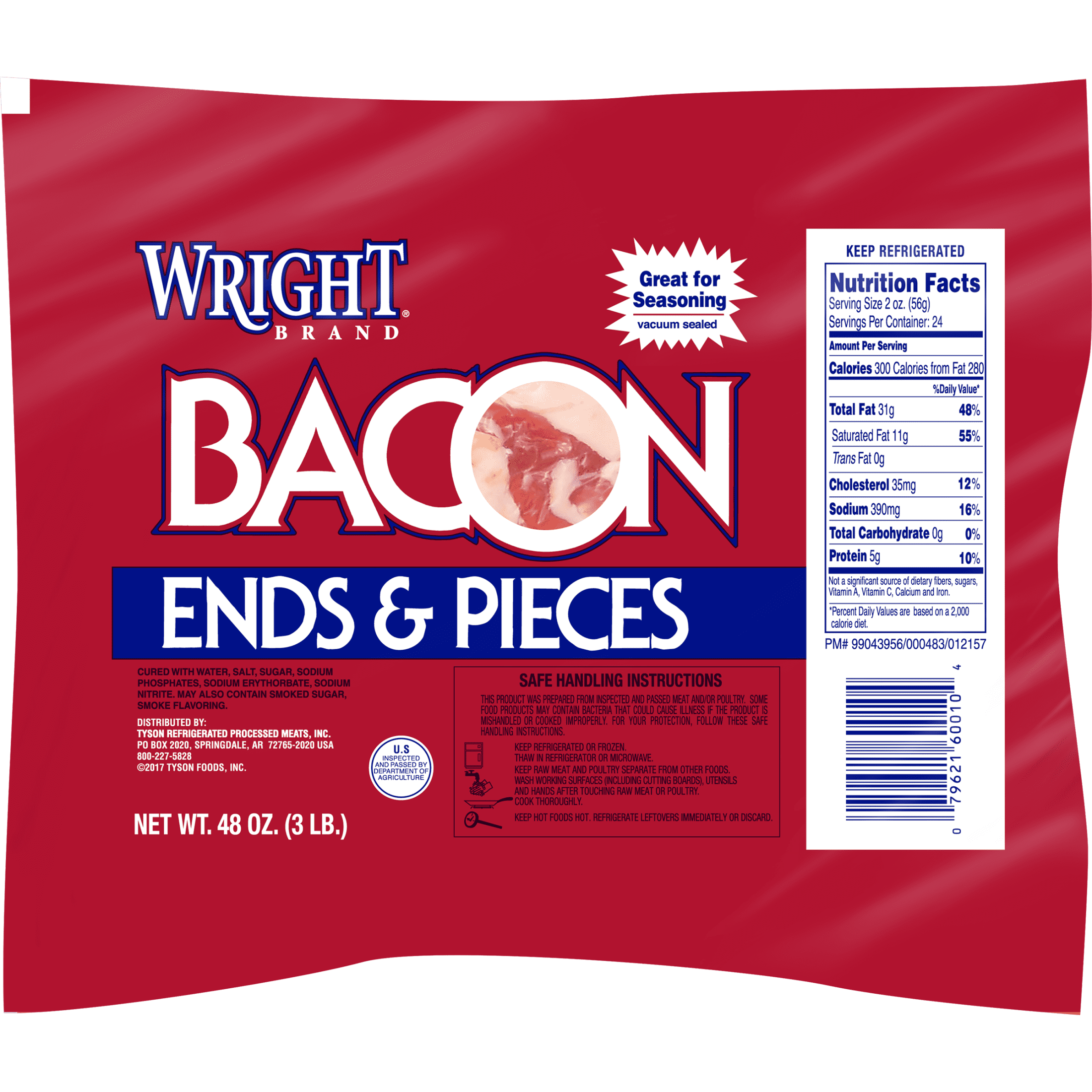 Wright Brand Bacon Ends And Pieces 48 Oz Walmart Com Walmart Com