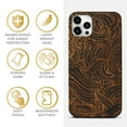 thumbnail image 4 of Case Yard Wooden Case for iPhone-12/12-Pro Soft TPU Silicone cover Slim Fit Shockproof Wood Protective Phone Cover for Girls Boys Men and Women Supports Wireless Charging Wave Pattern Design, 4 of 7