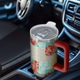 thumbnail image 6 of OBREWU Pioneer Flower Tumbler with Handle and Lid,Pioneer Flower 40oz Double Wall Vacuum Insulated Tumbler,Cups Gift for Women and Men, 6 of 7
