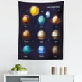 thumbnail image 1 of Science Tapestry, Solar System Planets and the Sun Pictograms Set Astronomical Colorful Design, Fabric Wall Hanging Decor for Bedroom Living Room Dorm, 5 Sizes, Multicolor, by Ambesonne, 1 of 1