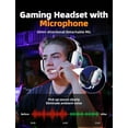 thumbnail image 5 of Wireless Gaming Headset for PS5/PC/PS4/Nintendo Switch,2.4G/Bluetooth Gaming Headphones with Detachable Noise Canceling Mic,7.1 Surround Sound,RGB Lighting, White, 5 of 7