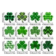 thumbnail image 2 of 12pcs St Patricks Day Shamrock Gift Pendant - Single-Sided Clover Hanging Decor, Irish Party Scene Layout Ornament, Lightweight Plastic Pendant for Door Wall Window Indoor St Paddys Day Accent, Green, 2 of 8