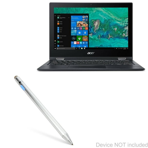 Acer Spin 1 (SP111-33) Stylus Pen, BoxWave® [AccuPoint Active Stylus] Electronic Stylus with Ultra Fine Tip for Acer Spin 1 (SP111-33) - Metallic Silver