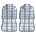 thumbnail image 5 of XMXT 2Pcs Car Seat Cover Decor Protector, Blue Plaid Lines Retro Prints Front Seat Covers for Cars SUVs, Universal Fit, 5 of 9