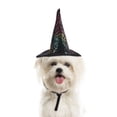 thumbnail image 2 of Leeye Halloween Pet Witch Hat, Adjustable Witch Costume Hat for Cats Dogs Small Pets Halloween Party Dress Up, Black, One Size, 0.04 lb, 2 of 4