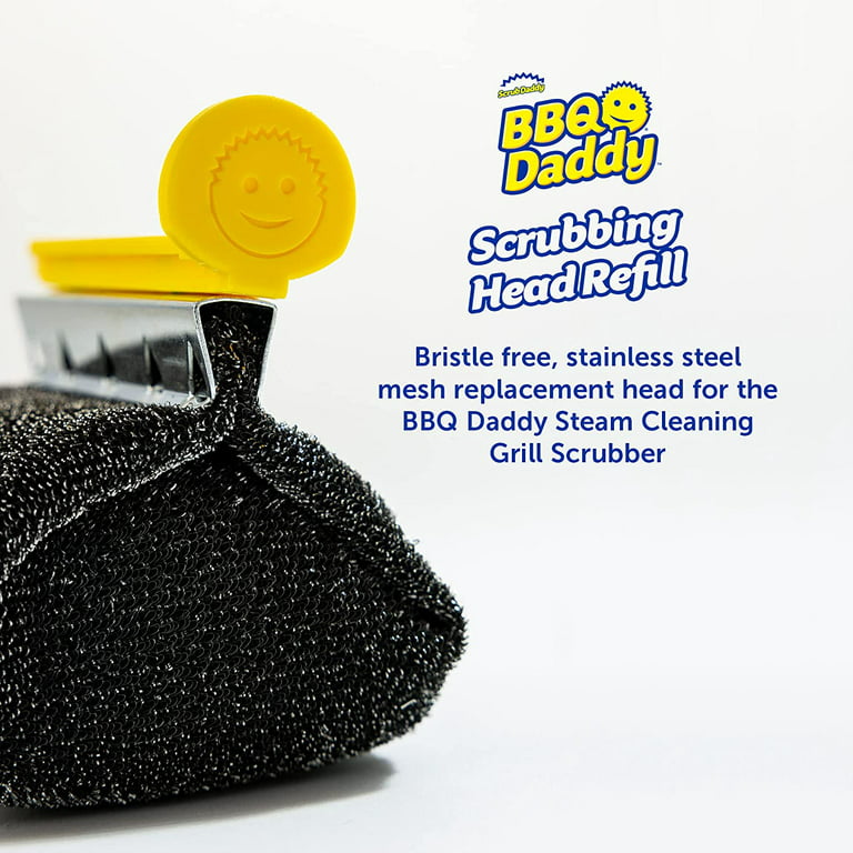 Scrub Daddy BBQ Daddy Grill Brush Head Refill - Bristle Free Steam Cleaning  Scrubber for BBQ Daddy