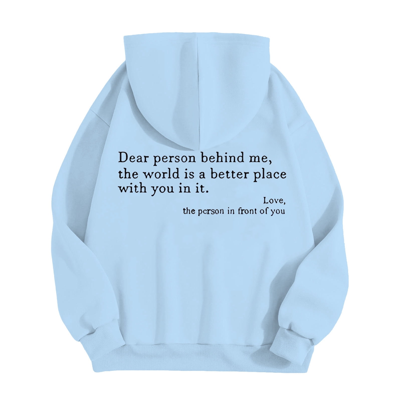 CONFREE Mens Hoodie Letter Prints Hoodies For Men Graphic Long Sleeve Casual Pullover Hooded Sweatshirts With Pockets