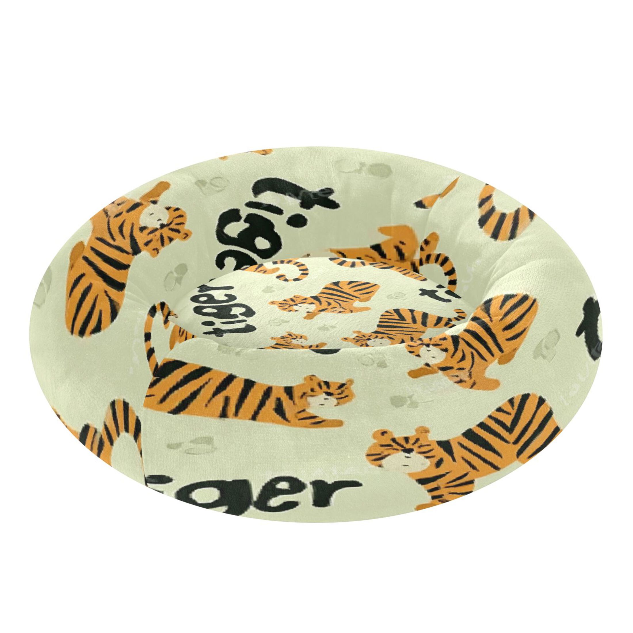 Iauyy Pet Couch Donut Cat Bed for Indoor Cats/Small Dogs Washable & Machine with Non-slip Bottom Calming Cat Furniture, Vivid (M)