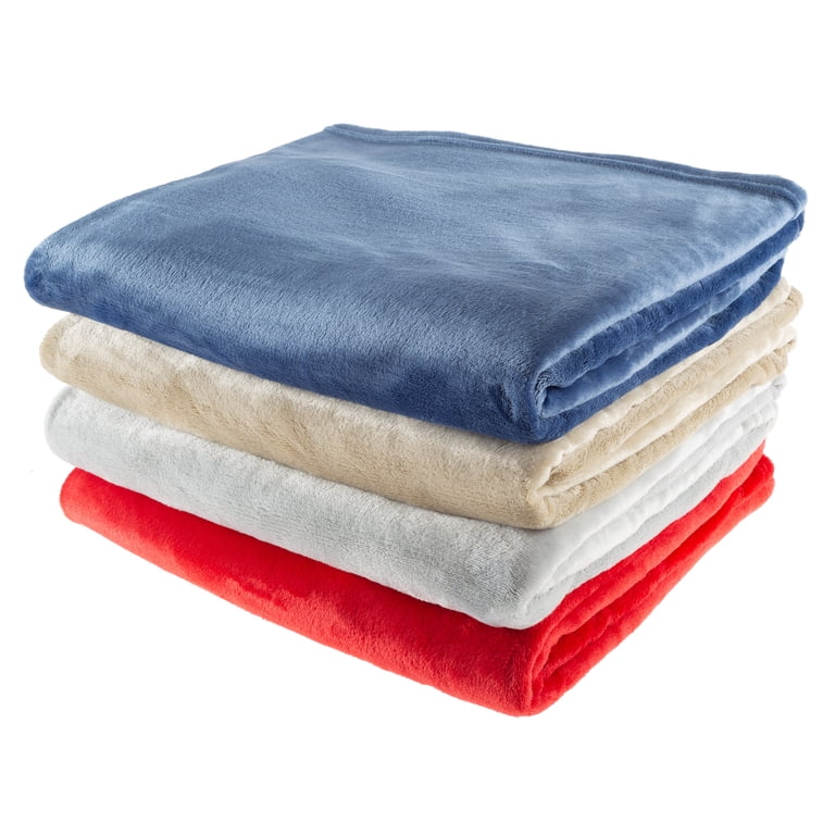 Flannel Fleece Throw Blanket, 60 x 70 Inch, Red photo 6