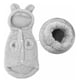 thumbnail image 3 of Ropa de felpa para mascotas con capucha suave cálido grueso transpirable botones cierre lindo abrigo para perro para otoño invierno gris, 3 of 8
