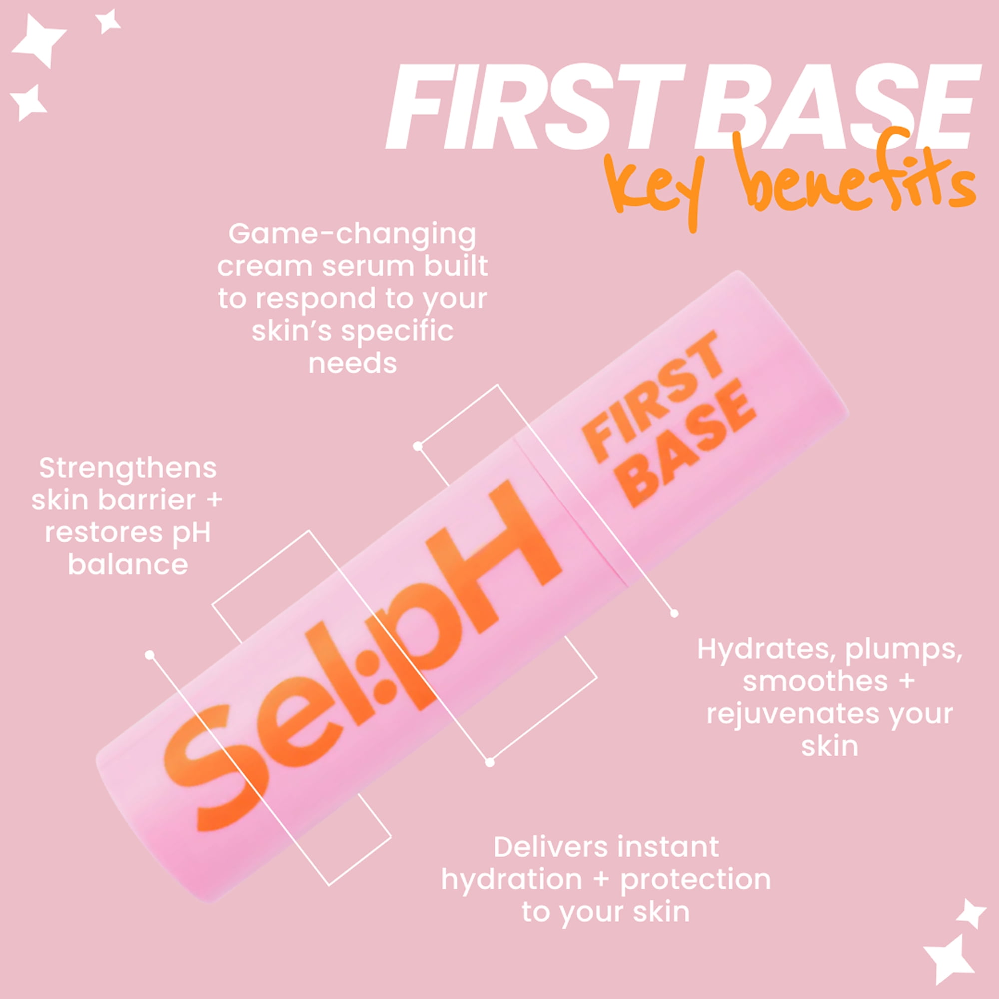 Sel:pH First Base Cream Serum, Face Serum, 1 oz